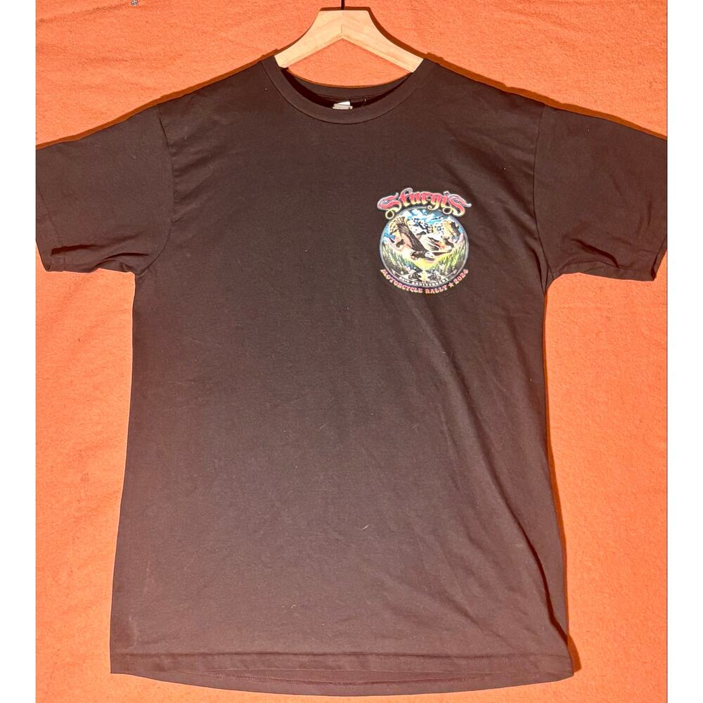 Men’s large black Sturgis T-shirt good graphics on front and back